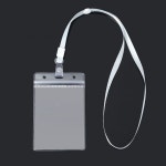 PVC 이름표 명찰케이스 50p세트 그레이회사 네임 신분증 행사용 이름표줄 출입증 목걸이 포켓