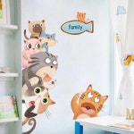 인스 고양이 벽 흔들림 소리 그물 만화 애완 동물 스티커 문짝 데칼 개성 1 Puppy X H7237