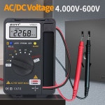초보자를 위한 자동 범위 4000 카운트 AC DC 전압 주파수 저항 연속성을 갖춘 ZOYI 921 디지털 멀티미터 카드 테스터기
