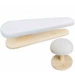 모자 나무 패드 원형 다리미판 원목 소매 다림질 의류 바지 멀티보드 핫스툴 파랑천