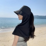 와이드 브림 목도리 어부 모자 선 스크린 하이킹 양동이 바이저 목 보호 태양 1