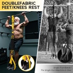 HOXWC 풀업 보조 밴드 풀업용 조절 가능한 고강도 저항 밴드 3개 패브릭 발 무릎 보호대 홈 피트니스 바디 스트레칭 1-Yellow