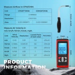 본보이신 풍속계 휴대용 열선 기류 속도계 CFM 풍속계 데이터 출력 소프트웨어 텔레스코픽 프로브 실외 덕트 HVAC 열 풍속계 Hotwire... 