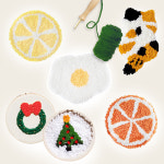 공간하우스 펀치니들 DIY 키트 털실 스킬 자수 만들기 티코스터 STPN01