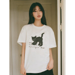 로라로라 현대천호점 로라로라 캣 프렌즈 루즈핏 티셔츠 TS25314M061