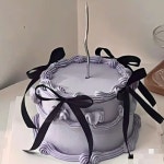 가짜 케이크 웨딩촬영 리본 모형케이크 완제품 브라이덜샤워 결혼준비 프로포즈 촬영소품