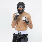 파라비 스포츠 복싱 헤드기어 그릴 MMA 트레이닝 킥복싱 스파링 기어 탈착식 프론트 Small