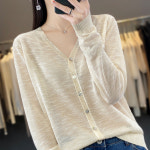 린넨 가디건 아이스 여름 여성 면마 볼레로 자외선차단 캐주얼 시스루 근 권장 135-155