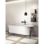 가이원 큐빅 일체형 타원형 인플루언서 펜션의 대형 2인용 큐빅 욕조