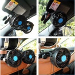 바이온 차량용 선풍기 흡착식 트윈팬 카선풍기 각도조절