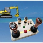 중장비 시뮬레이션 굴삭기 운전 포크레인 굴착기 연습 조종 A 전기 자전거 핸들 기어