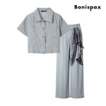 보니스팍스 스카프 포인트 자켓 팬츠 XP4OP023M0
