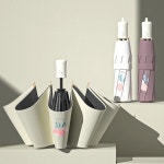 CU 튤립 3단 자동우산 UV차단 양산 접이식 초경량 우양산 고급 답례품 우산케이스 판촉물 인쇄가능