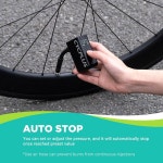 게이지 맥스 120 PSI 전기 미니 펌프 오토 스톱 프레스타 슈레이더 밸브가 장착된 CYCPLUS AS2 PRO 소형 자전거 펌프 2025년 업데이트 버전