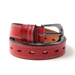 스티치 여성 소가죽 벨트 핀버클 캐주얼벨트