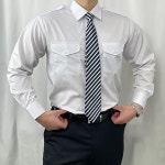 메노모소 트윌 일자핏 와이셔츠 보안 견장셔츠