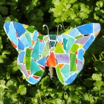 불규칙 스테인드글라스 스크랩 대성당 유리 조각 DIY 공예용 모자이크 타일 1파운드 454g 혼합-1파운드 Mixed-1 Pound