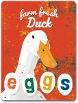 주석 기호 금속 농장 오리 계란 빈티지 벽장식 표지판