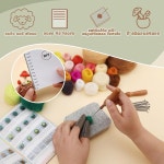 이즈브브 바늘 펠팅 키트 9개의 PCS 다육질 펠트 초보자 울 로빙 패드 DIY 공예 홈 장식 지침을 포함한 키트
