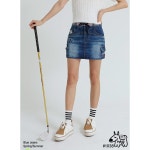 공주언니 봄여름신상 여성 치마바지 청스커트 1038 면 스판 골프스커트 66 27 28 청색