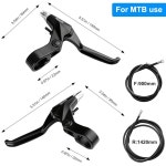 RUJOI 자전거 디스크 브레이크 키트 알루미늄 전면 후면 캘 풀 합금 레버 로터 로드 바이크용 정비 도구 없는 패드 조정기 산악