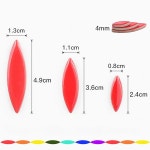 ZWCT 200g 세라믹 모자이크 DIY 세트 컬러풀 꽃잎 잎맥 타일 공예 재료 아트 - 그린 믹스