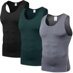 SPVISE Men s Compression Shirts Tank Top Sleeveless Workout Running Gym Base Layer Slimming