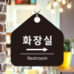 고품질 화장실 우측 걸이형 소형 오각안내판 WFHNS6G