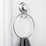 홈드림 흡착식 스텐 링 수건걸이 무타공 타월걸이