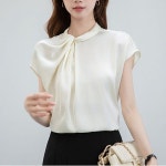 스윗트리 여름 셔링꼬임 오피스룩 정장 블라우스 j0987