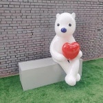 곰조형물 인테리어 야외 로비 호텔 조경 마스코트