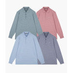 크로커다일 크로커다일 잔스트라이프 카라 티셔츠 CDAAATP1704