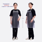 투명 주방 커피 방지 PVC 도구 방수 레스토랑 목장 정육점 청소 농장 오일 앞치마 가사 1pcs S 1개