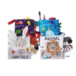 캐스비 캐스B 플레이 퍼니헝겊책 4종세트 1604set 아기 까꿍책 촉각 오감발달 놀이책