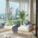 그네의자 실내 해먹 흔들 베란다 의탄 행잉체어 정원