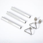 저항 밴드 운동 근력 운동 홈 헬스장을 위한 GEKU FIT 알루미늄 바 3-섹션 탈착식 헤비 듀티 바 메탈 바 확대 후크