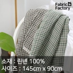 린넨 원단 천 린넨 100 바이오워싱 체크 CZ A1252