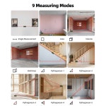 휴파 프로페셔널 듀얼 측정 도구 393피트 충전식 양방향 도구 디지털 룸 장치 각도 센서가 메트로 마그네틱 Dual Laser 393FT