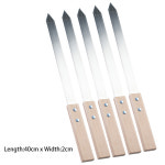 벽난로 KABOB 40 KEBAB SHISH KOUBIDEH X 2 그릴 CM 브라질 스타일 바베큐 터키 꼬치 40x2cm-5pcs