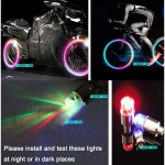 YUERWOVER 4 8 타이어 밸브 캡 자동차 라이트 LED 자전거 휠 방수 스포크 플래시 쿨 리플렉터 액세서리 10개의 배터리 추가 트럭... 