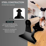 풀업 딥 패럴릿 - 인체공학적 나무 손잡이와 고강도 강철이 포함된 푸시업 핸들 근력 훈련 칼리스테닉스를 위한 논슬립 바 푸시업을