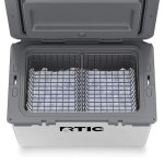 RTIC 52 72 Qt 초경량 쿨러용 2팩 쿨러 바스켓 - 이중 보관용 더블 랙 고강도 와이어 정리함은 32 쿨러에 적합하지 않습니다