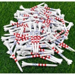 노스포인트 3 u201D 미국 성조기 골프 티 플라스틱 - 벌크 u2013 패트리어티