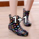 1 1 이모님 설거지 장화 일장화 농사장화 텃밭용 작업화 방수신발 텃밭장화 주말농장 주방장화 8컬러 240 1 1 블랙도트