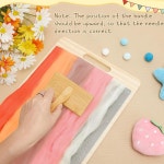 테스코 4개 울 블렌딩 보드 카딩 브러시 세트 핸드 카더 우드 빗 바늘 펠팅 도구 펠트 프로젝트 스피닝 공예용