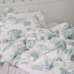 순면 프릴 슈퍼싱글 차렵이불 베개커버 세트 민트