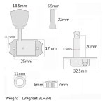 튜너 3L 3R 핸드드 6개의 PCS 1 18 스트링 튜닝 페그 튜너 기계 헤드 어쿠스틱 또는 일렉트릭 기타용 노브 키