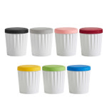 파로마 식당 카페 인테리어 드럼 깡통 수납 의자 플라스틱 스툴 쿠션방석 일반형 화이트바디