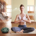 야외 정원용 레인 드럼 6 8노트 스틸 텅 차크라 방수 명상 차크라 선물용 악기 가방 악보 드럼 망치 녹색 6 Inches