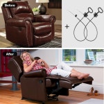 예예투오 소파 리클라이너 케이블 2PCS 릴리스 케이블 교체용 D 링 풀 핸들 교체 부품 후크 노출 길이 4 75 총 36 5